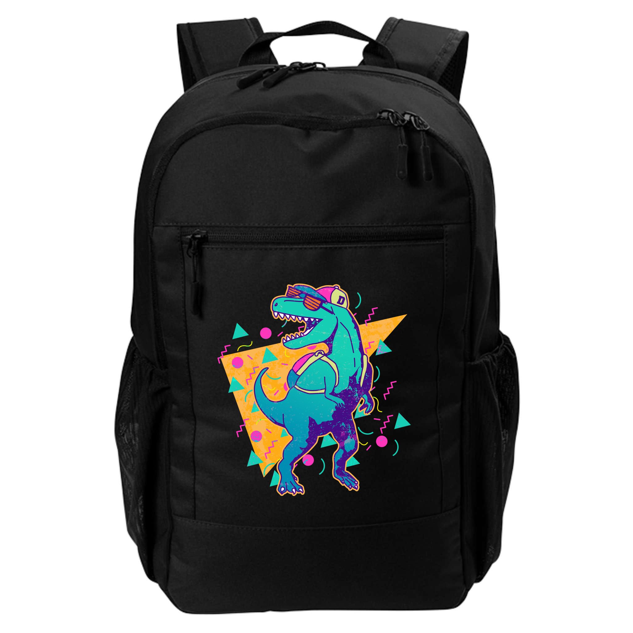 Retro Eighties Nineties Back to School TRex Dinosaur Backpack