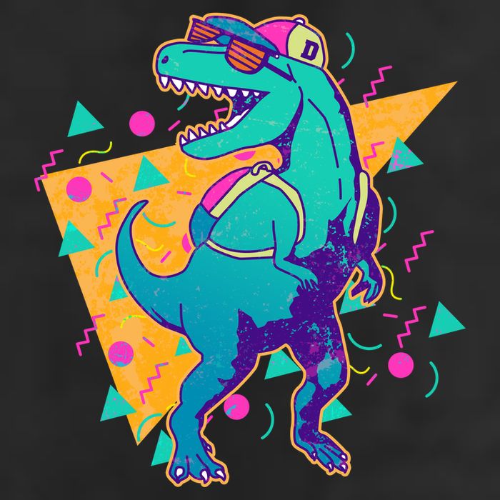 Retro Eighties Nineties Back to School TRex Dinosaur Trucker Hat