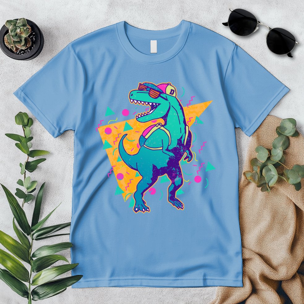 Retro Eighties Nineties Back to School TRex Dinosaur Premium T-Shirt