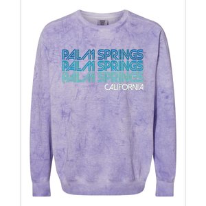 Retro Eighties Palm Springs California  Colorblast Crewneck Sweatshirt