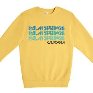 Retro Eighties Palm Springs California  Premium Crewneck Sweatshirt