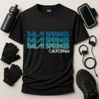 Retro Eighties Palm Springs California  Cooling Performance Crew T-Shirt