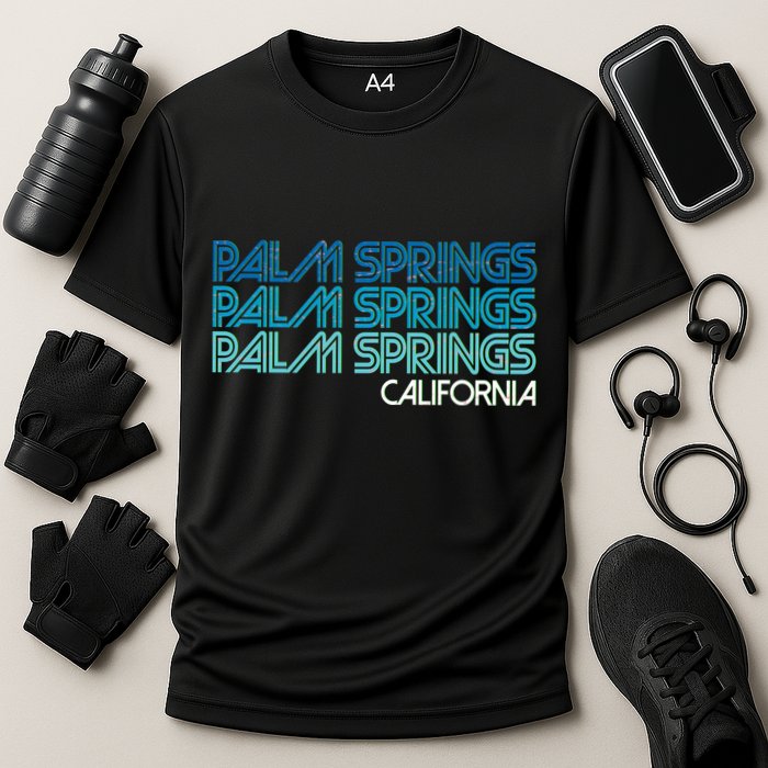 Retro Eighties Palm Springs California  Cooling Performance Crew T-Shirt