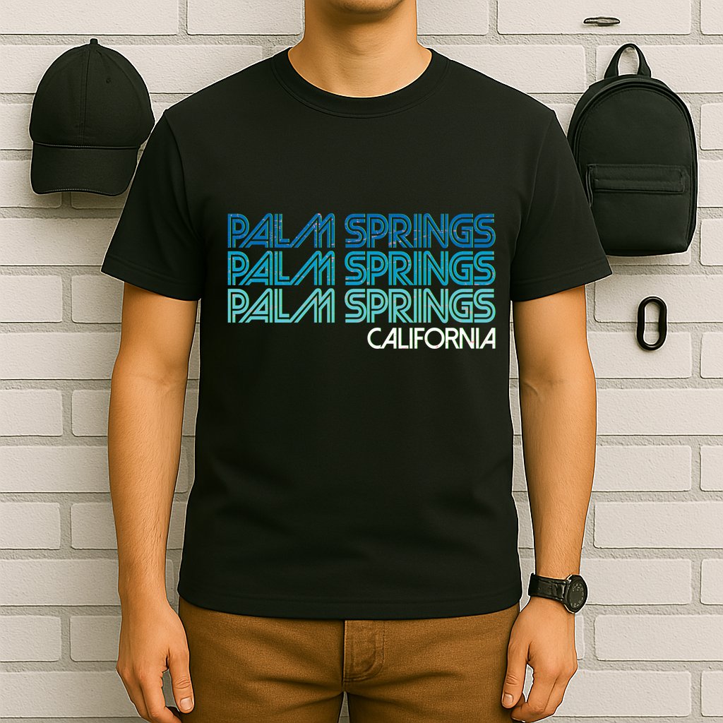 Retro Eighties Palm Springs California  T-Shirt