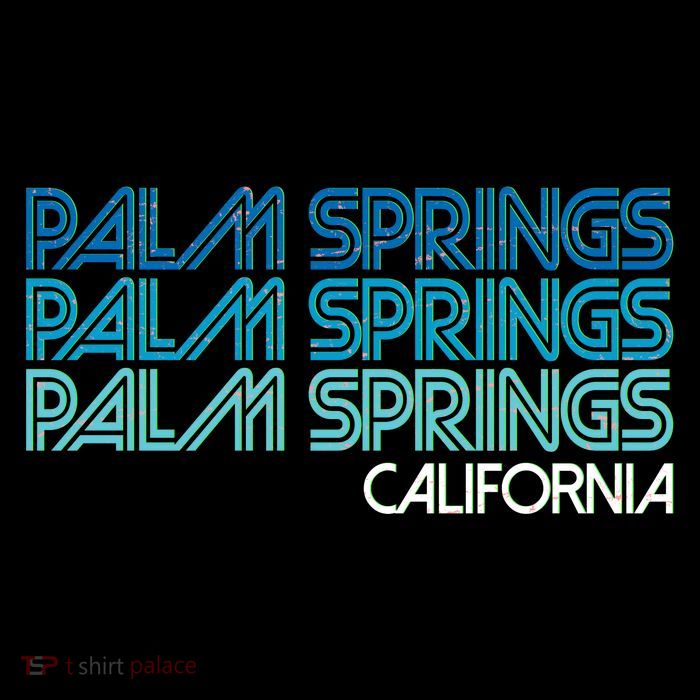 Retro Eighties Palm Springs California  Tall T-Shirt
