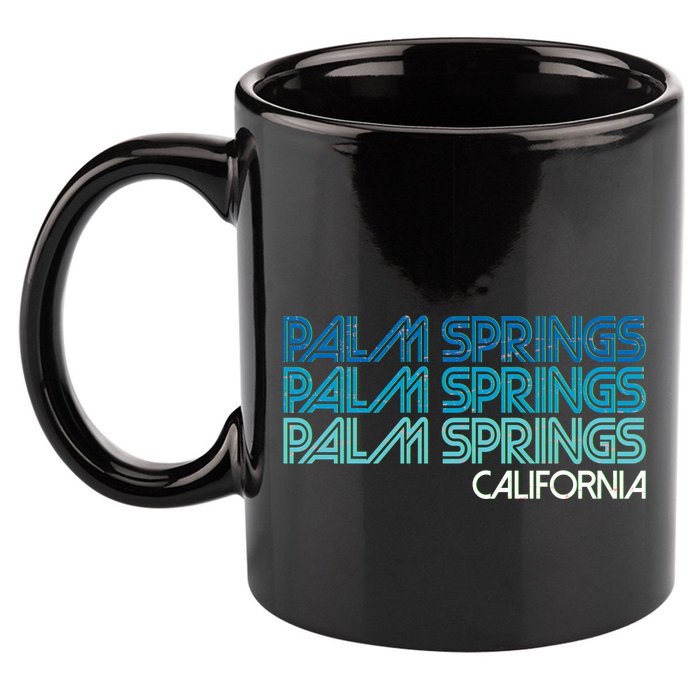 Retro Eighties Palm Springs California  11oz C Handle Ceramic Mug