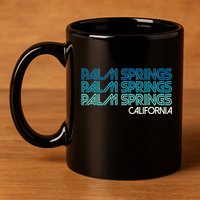 Retro Eighties Palm Springs California  11oz C Handle Ceramic Mug