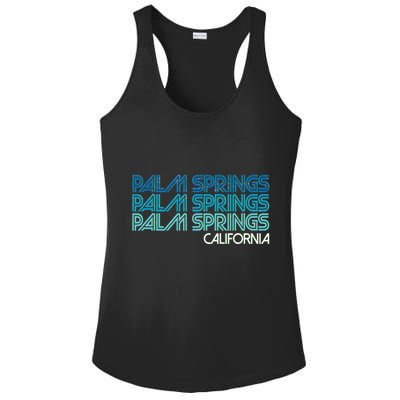 Retro Eighties Palm Springs California  Ladies PosiCharge Competitor Racerback Tank
