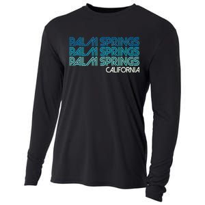 Retro Eighties Palm Springs California  Cooling Performance Long Sleeve Crew