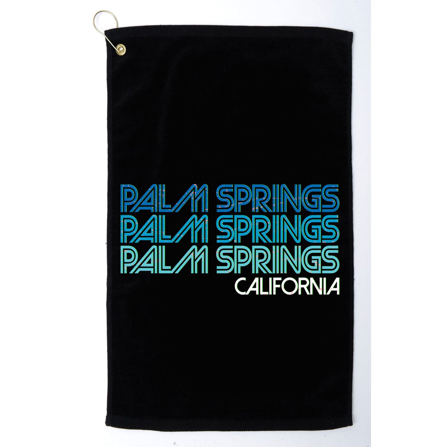 Retro Eighties Palm Springs California  Golf Towel