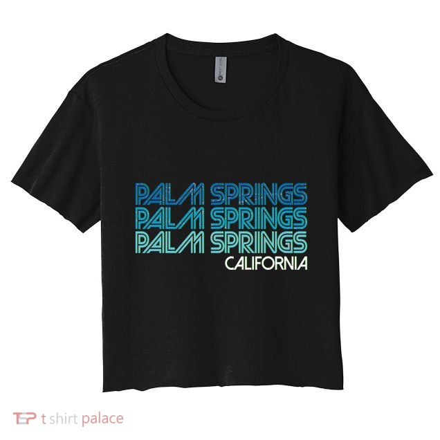 Retro Eighties Palm Springs California  Women's Crop Top Tee
