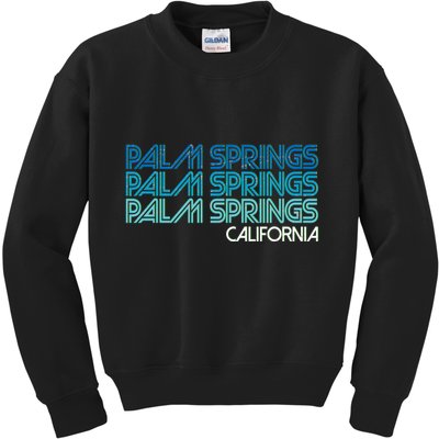 Retro Eighties Palm Springs California  Kids Sweatshirt