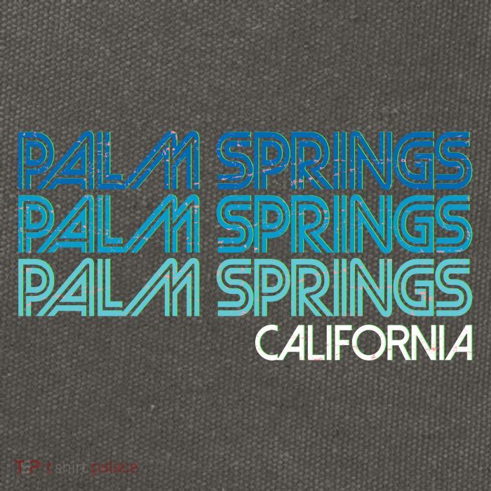 Retro Eighties Palm Springs California  Cotton Canvas Backpack