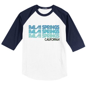 Retro Eighties Palm Springs California  Baseball Sleeve Shirt