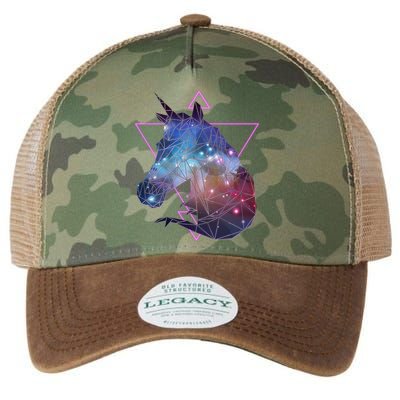 Retro Eighties Polygon Galaxy Unicorn Legacy Tie Dye Trucker Hat