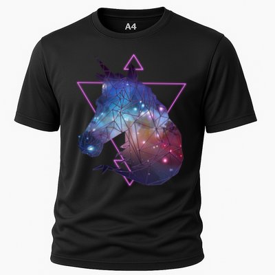 Retro Eighties Polygon Galaxy Unicorn Performance Shirt