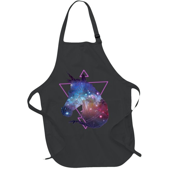 Retro Eighties Polygon Galaxy Unicorn Apron