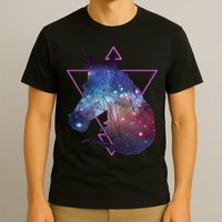 Retro Eighties Polygon Galaxy Unicorn T-Shirt