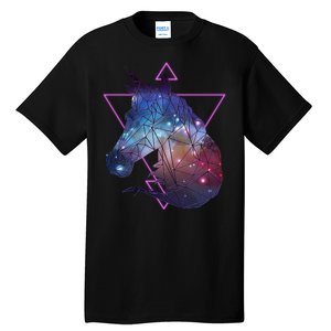 Retro Eighties Polygon Galaxy Unicorn Tall T-Shirt