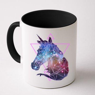 Retro Eighties Polygon Galaxy Unicorn Mug
