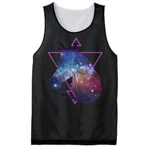 Retro Eighties Polygon Galaxy Unicorn Mesh Reversible Basketball Jersey Tank