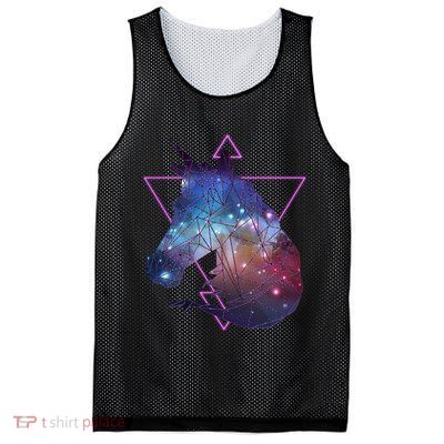 Retro Eighties Polygon Galaxy Unicorn Mesh Reversible Basketball Jersey Tank