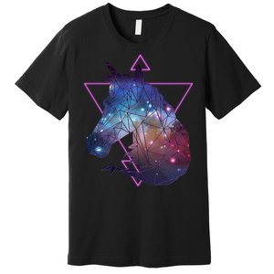 Retro Eighties Polygon Galaxy Unicorn Premium T-Shirt