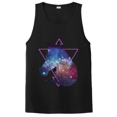 Retro Eighties Polygon Galaxy Unicorn PosiCharge Competitor Tank