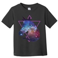 Retro Eighties Polygon Galaxy Unicorn Toddler T-Shirt