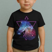 Retro Eighties Polygon Galaxy Unicorn Toddler T-Shirt