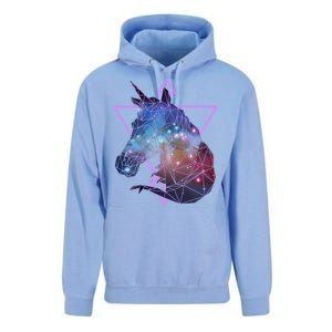 Retro Eighties Polygon Galaxy Unicorn Unisex Surf Hoodie