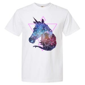 Retro Eighties Polygon Galaxy Unicorn Garment-Dyed Heavyweight T-Shirt