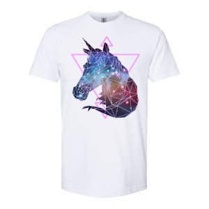 Retro Eighties Polygon Galaxy Unicorn Softstyle CVC T-Shirt