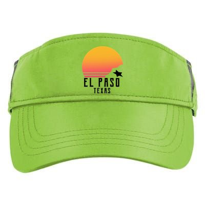 Retro El Paso Texas Sunset Adult Drive Performance Visor