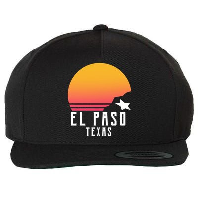 Retro El Paso Texas Sunset Wool Snapback Cap