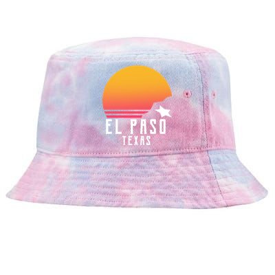 Retro El Paso Texas Sunset Tie-Dyed Bucket Hat