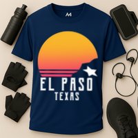 Retro El Paso Texas Sunset Cooling Performance Crew T-Shirt