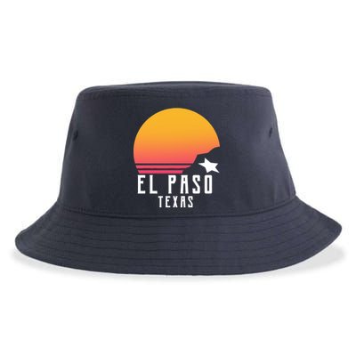 Retro El Paso Texas Sunset Sustainable Bucket Hat