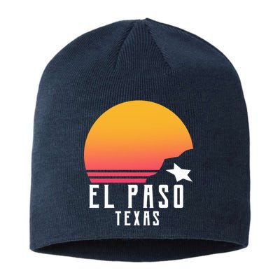 Retro El Paso Texas Sunset Sustainable Beanie