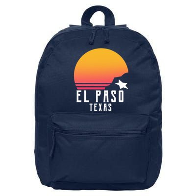Retro El Paso Texas Sunset 16 in Basic Backpack