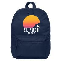 Retro El Paso Texas Sunset 16 in Basic Backpack