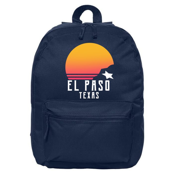 Retro El Paso Texas Sunset 16 in Basic Backpack
