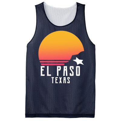 Retro El Paso Texas Sunset Mesh Reversible Basketball Jersey Tank