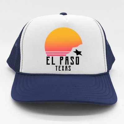 Retro El Paso Texas Sunset Trucker Hat