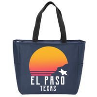 Retro El Paso Texas Sunset Zip Tote Bag