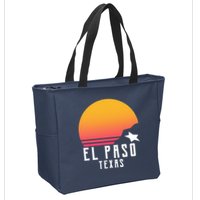 Retro El Paso Texas Sunset Zip Tote Bag