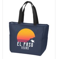 Retro El Paso Texas Sunset Zip Tote Bag