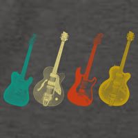 Retro Electric Guitar Vector Backpack