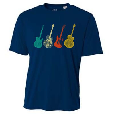 Retro Electric Guitar Cooling Performance Crew T-Shirt