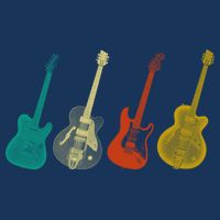 Retro Electric Guitar Drawstring Bag